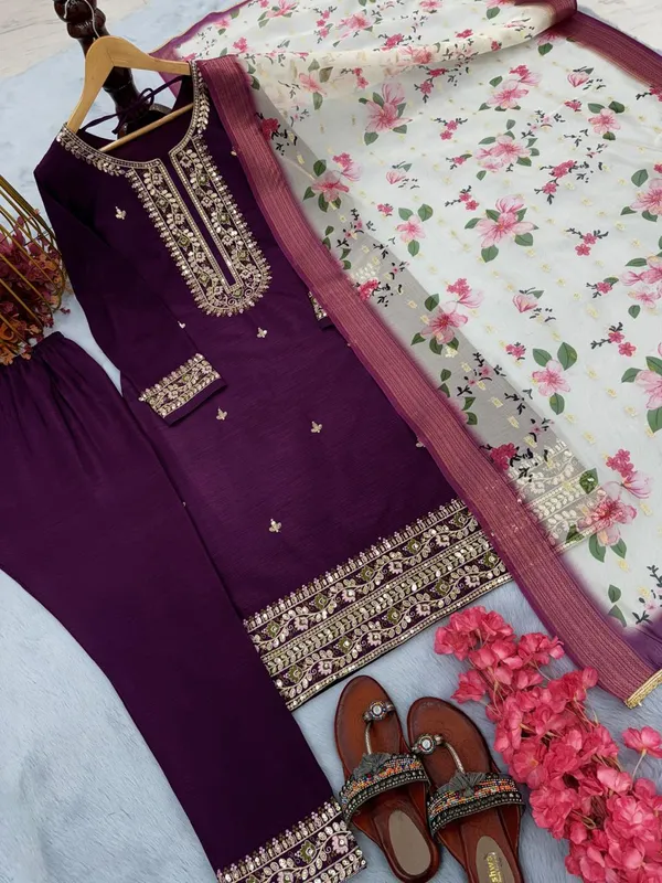 Purple_Designerr_Party_Wear_Look_Pure_Chinnon_Silk_Top_Bottom_&_Dupatta_Set_For_Women