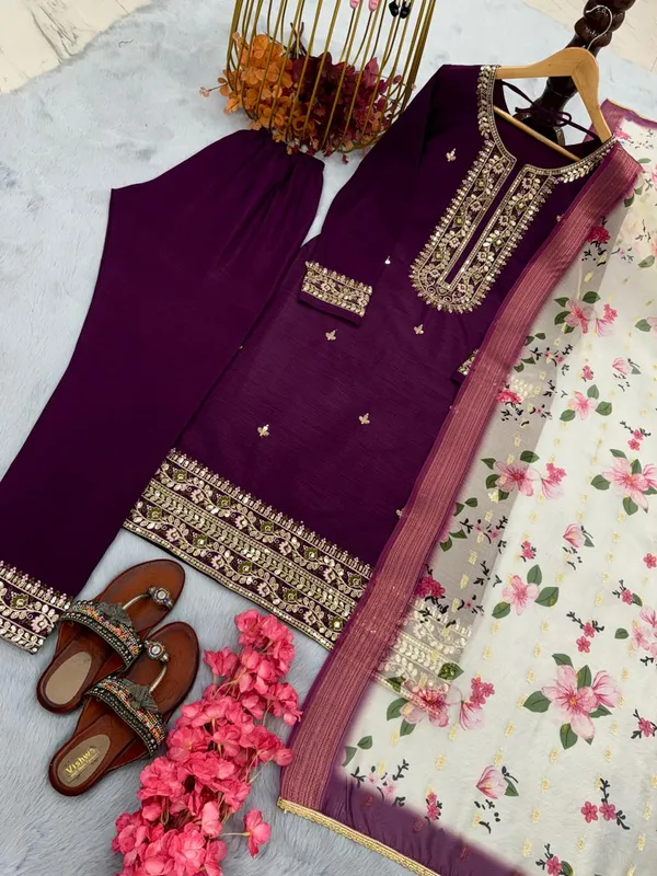Purple_Designerr_Party_Wear_Look_Pure_Chinnon_Silk_Top_Bottom_&_Dupatta_Set_For_Women