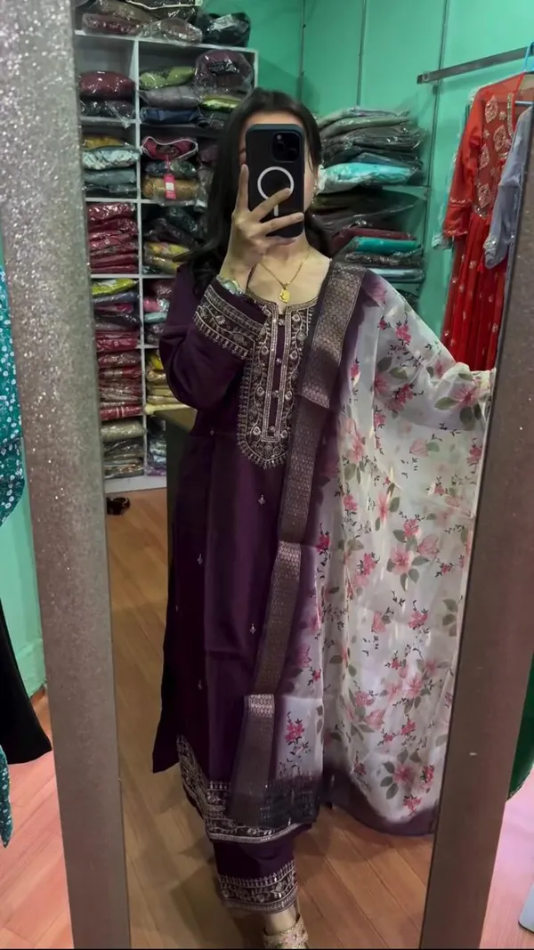 Purple_Designerr_Party_Wear_Look_Pure_Chinnon_Silk_Top_Bottom_&_Dupatta_Set_For_Women