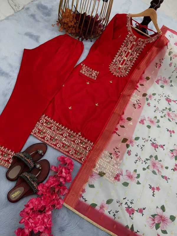 Red_Designerr_Party_Wear_Look_Purechinon_Silk_Top_Bottom_&_Dupatta_Set_For_Women