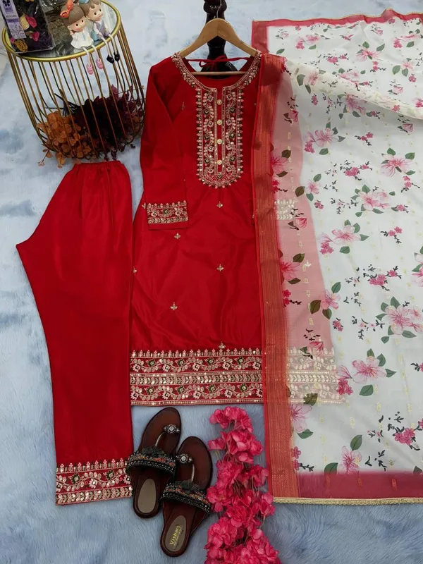 Red_Designerr_Party_Wear_Look_Purechinon_Silk_Top_Bottom_&_Dupatta_Set_For_Women