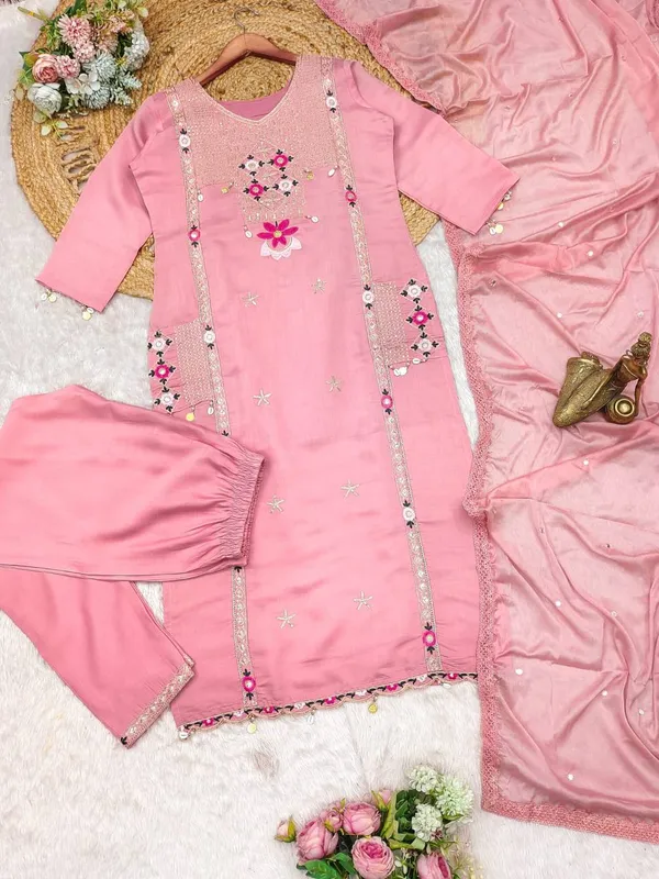 PINK_beautifully_Crafted_Pure_Roman_Silk_Suits_FOR_WOMEN