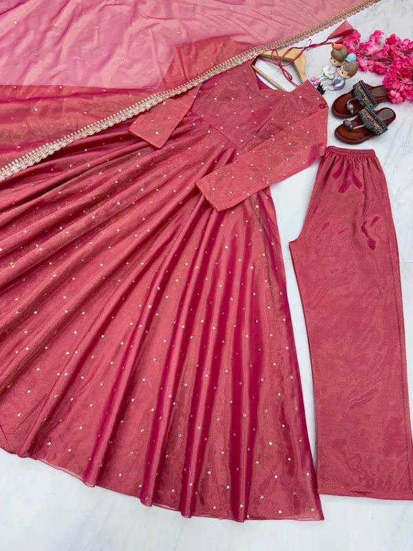 Pink_Premium_Designer_Readymade_Anarkali_Gown__For_Women