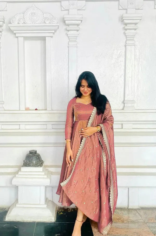 Peach_Premium_Designer_Readymade_Anarkali_Gown__For_Women