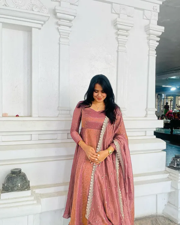 Peach_Premium_Designer_Readymade_Anarkali_Gown__For_Women