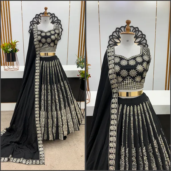 Black_Wedding_Lehenga_Choli_With_Full_Heavy_Embroidery_Sequence_Work_For_Women