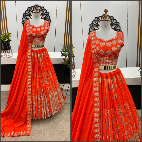 Orange_Wedding_Lehenga_Choli_With_Full_Heavy_Embroidery_Sequence_Work_For_Women