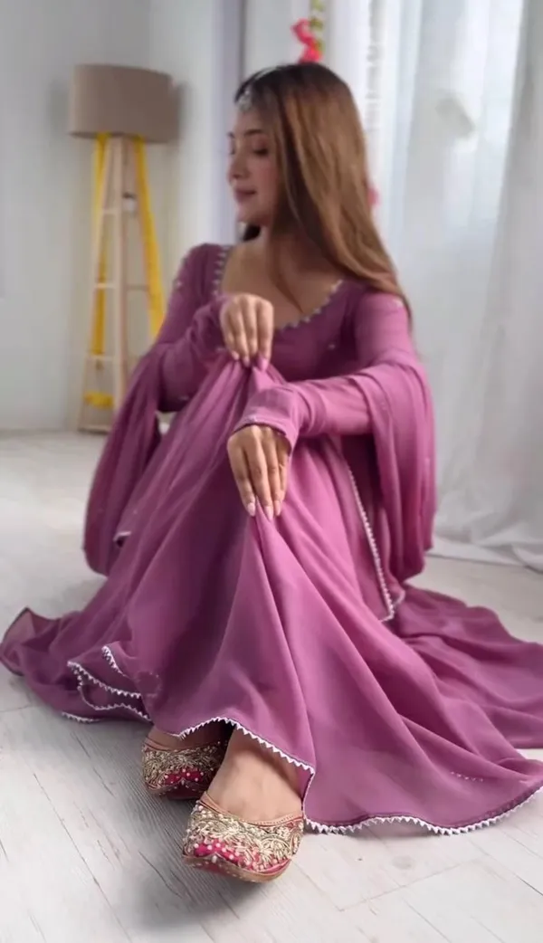Pink__Fully_Stitched_Designer_Faux_Georgette_With_Embroidery_Work_Gown_And_Dupatta_Set_For_Women