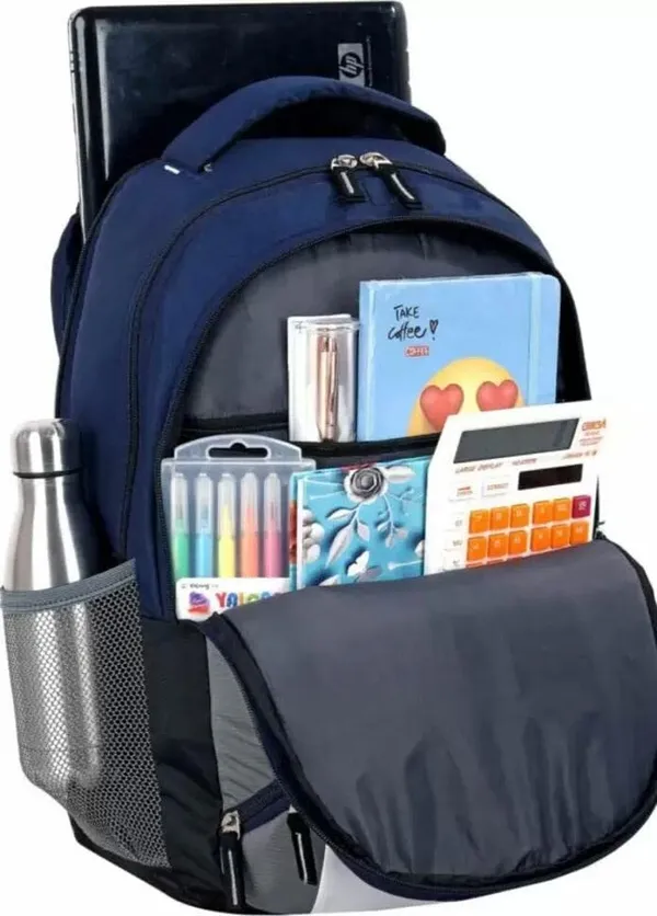 Blue___Solid_Backpack_For_Men_&_Women_-_Polyester_Fabric