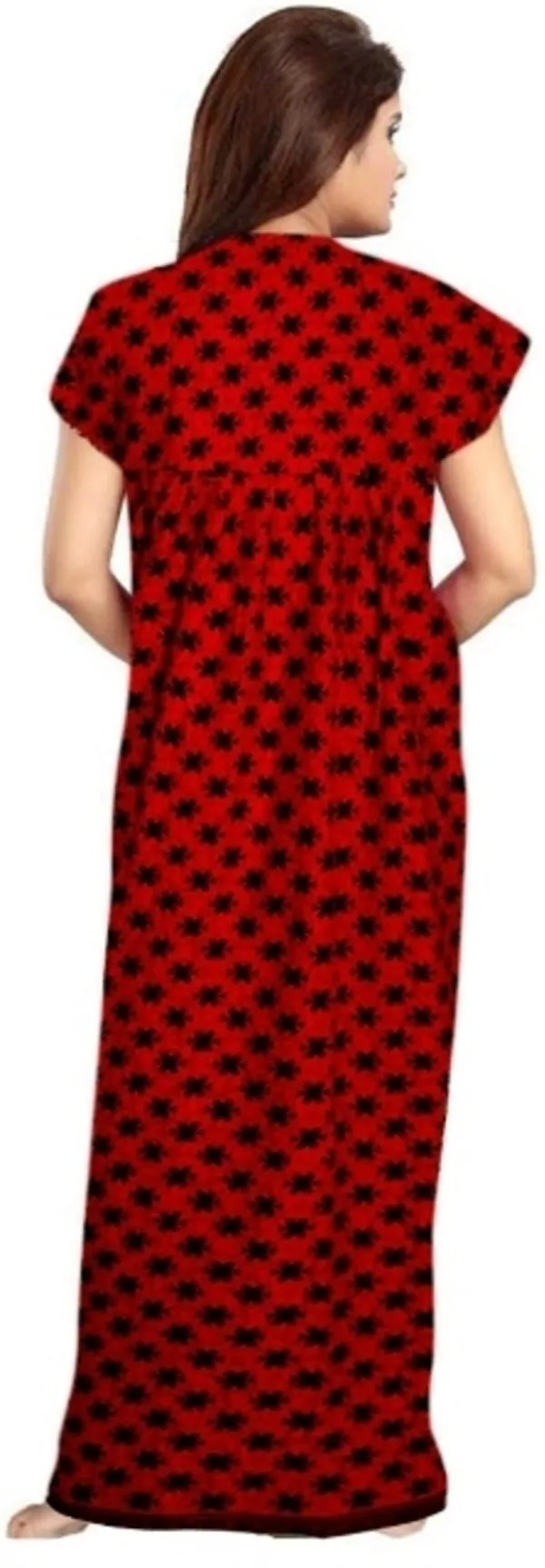 Maroon_Cotton_Printed_Long_Nighty_For_Women