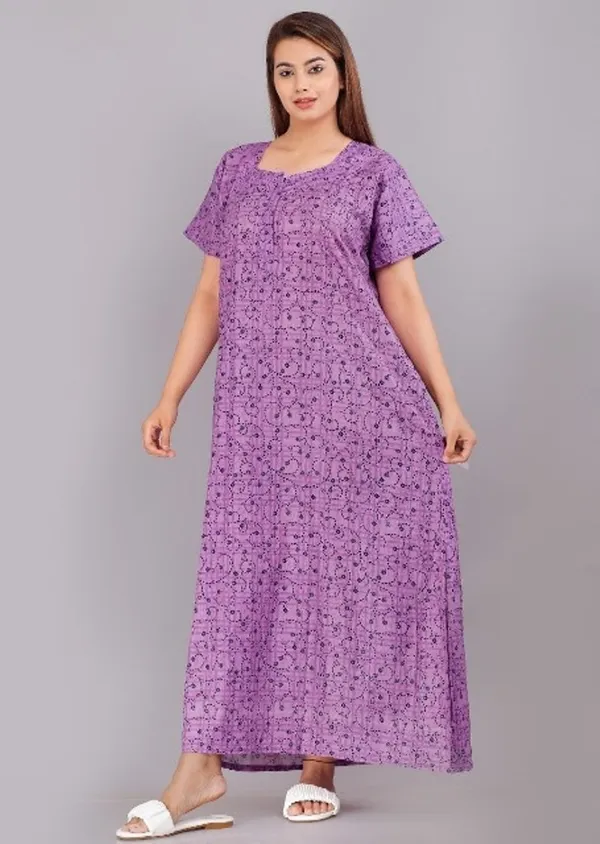 Purple_Cotton_Printed_Long_Nighty_For_Women