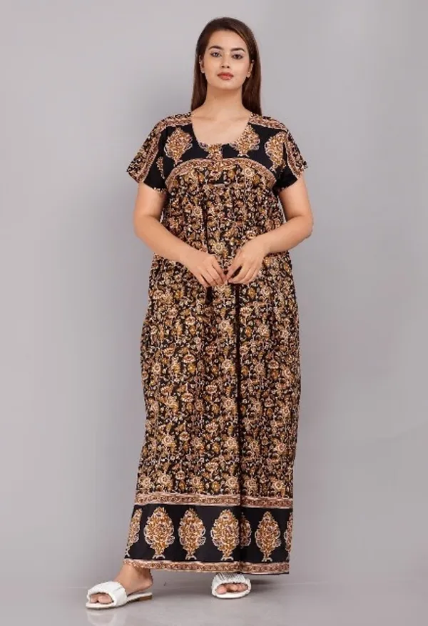 Black_Cotton_Printed_Long_Nighty_For_Women