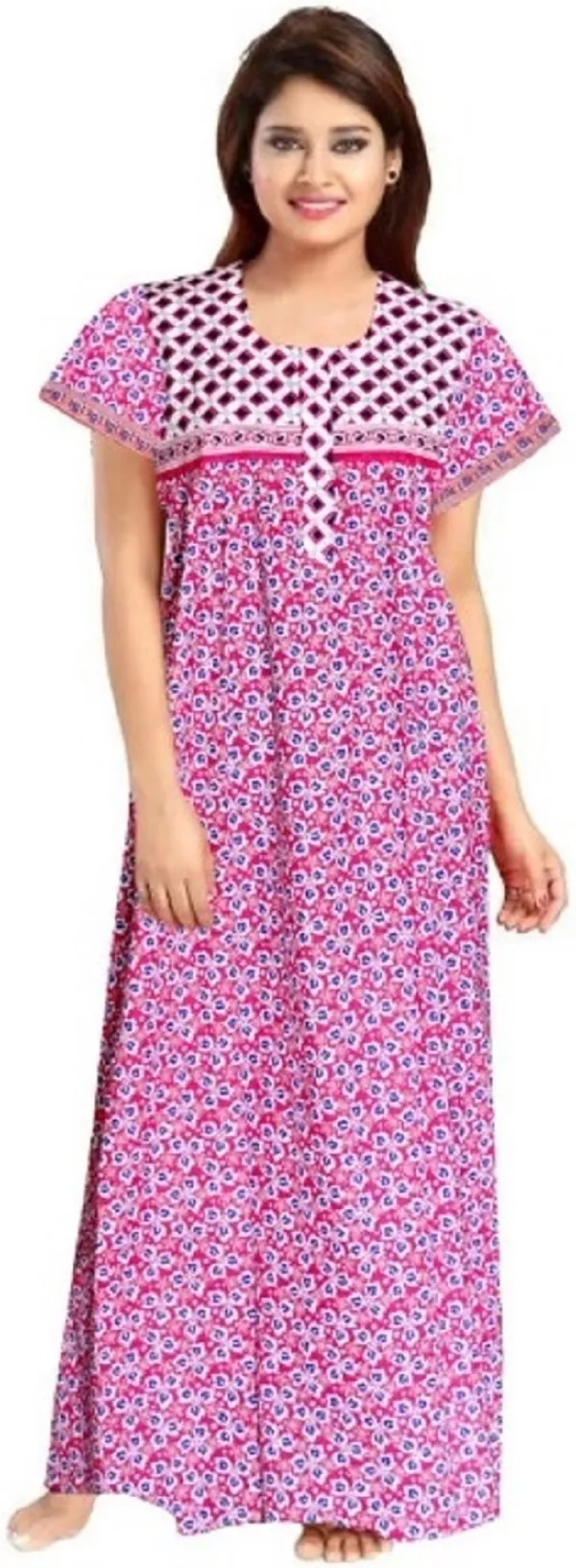 Pink_Cotton_Printed_Long_Nighty_For_Women