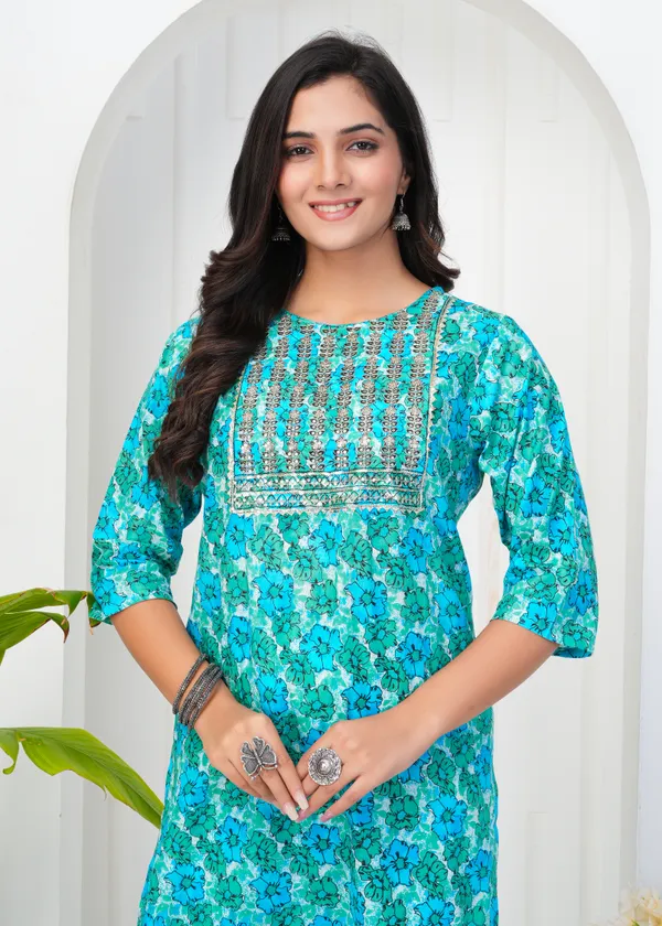 Light_Green_Cotton_Blend_Floral_Print_Straight_Kurta_&_Pant_For_Women