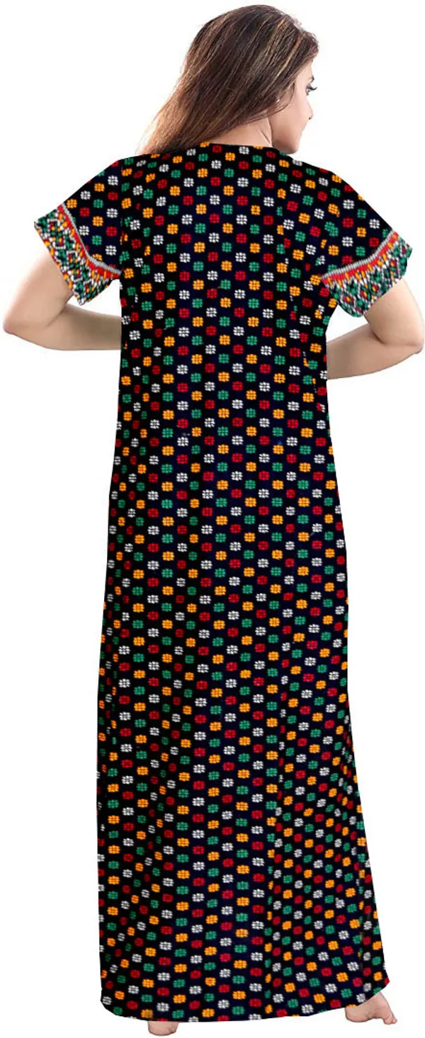 Pack_of_2_Pure_Cotton_Printed_Nighty_For_Women_|_Red_&_Blue