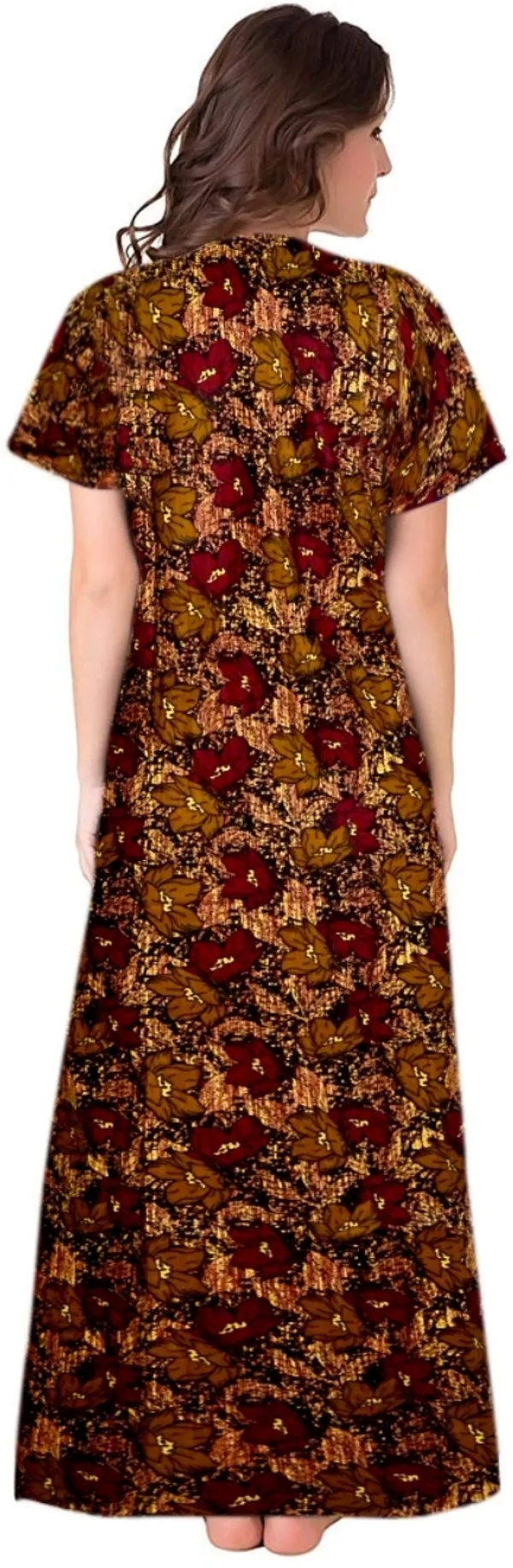 Pack_of_2_Cotton_Printed_Nighty_For_Women_|_Brown_&_Blue