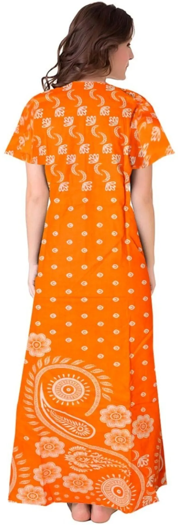 Pack_of_2_Cotton_Printed_Long_Nighty_For_Women_|_Orange_&_Blue