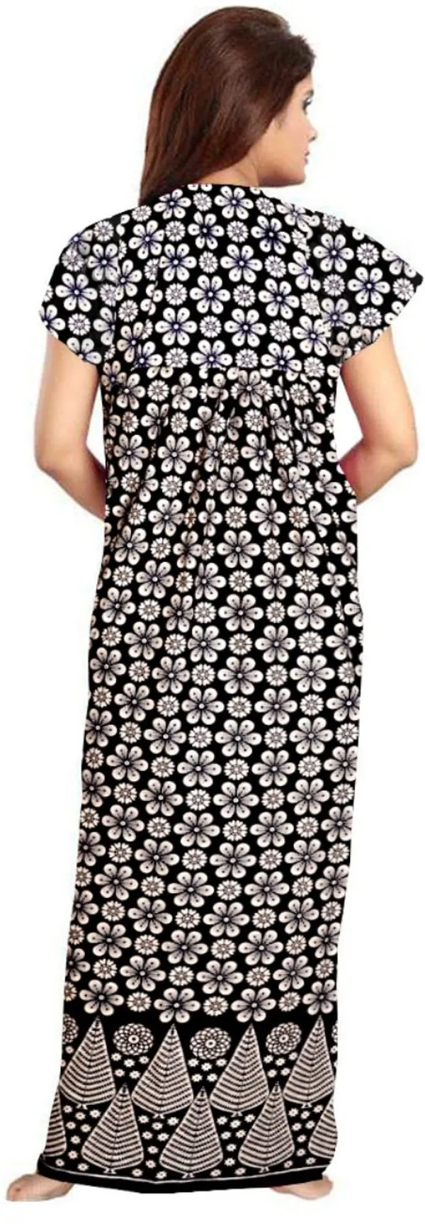 Pack_of_2_Cotton_Printed_Long_Nighty_For_Women_|_Black_&_Maroon