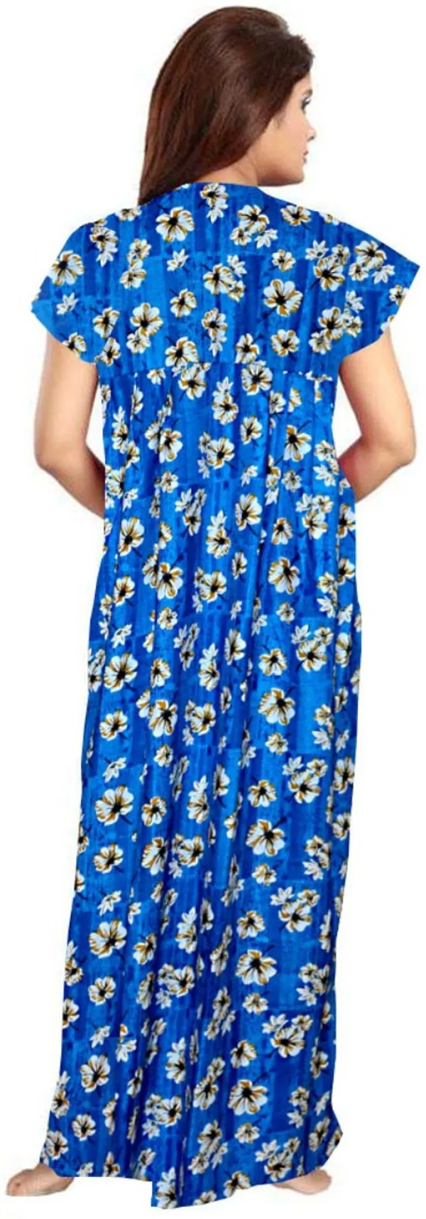 Pack_of_2_Cotton_Printed_Nighty_For_Women_|_Maroon_&_Blue