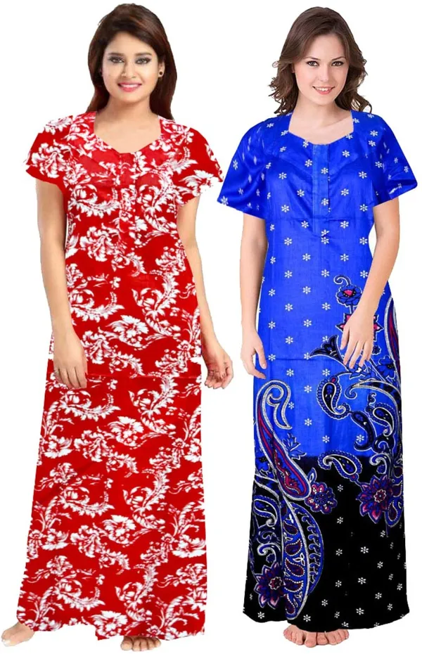 Pack_of_2_Cotton_Printed_Nighty_For_Women_|_Red_&_Blue