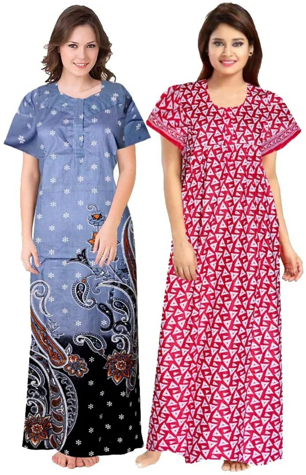 Pack_of_2_Cotton_Printed_Long_Nighty_For_Women_|_Pink_&_Grey