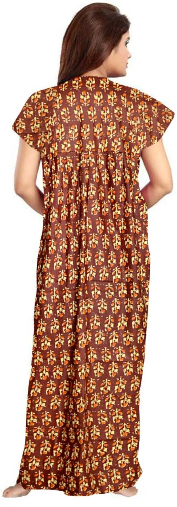 Pack_of_2_Cotton_Printed_Long_Nighty_For_Women_|_Brown_&_Green