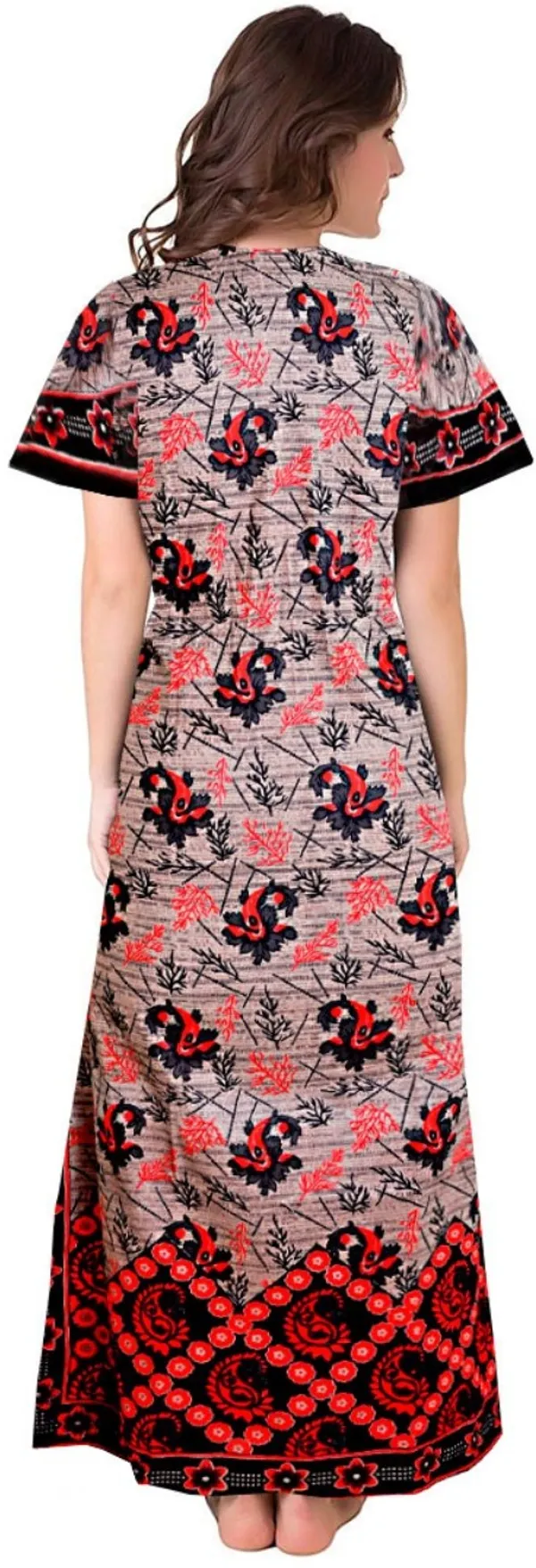 Pack_of_2_Cotton_Printed_Long_Nighty_For_Women_|_Maroon_&_Grey