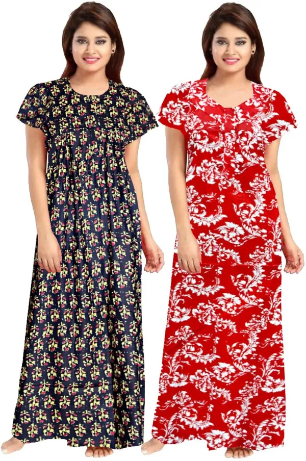 Pack_of_2_Cotton_Printed_Nighty_For_Women_|_Red_&_Blue