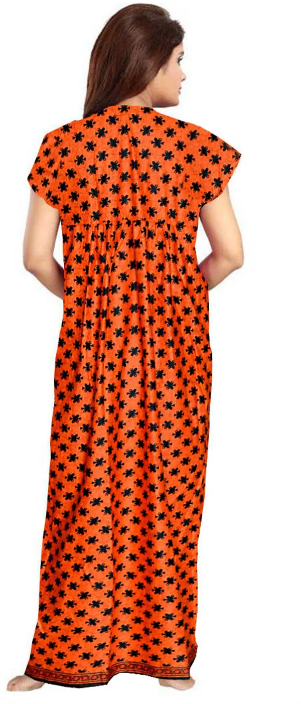 Pack_of_2_Pure_Cotton_Printed_Nighty_For_Women_|_Orange_&_Pink