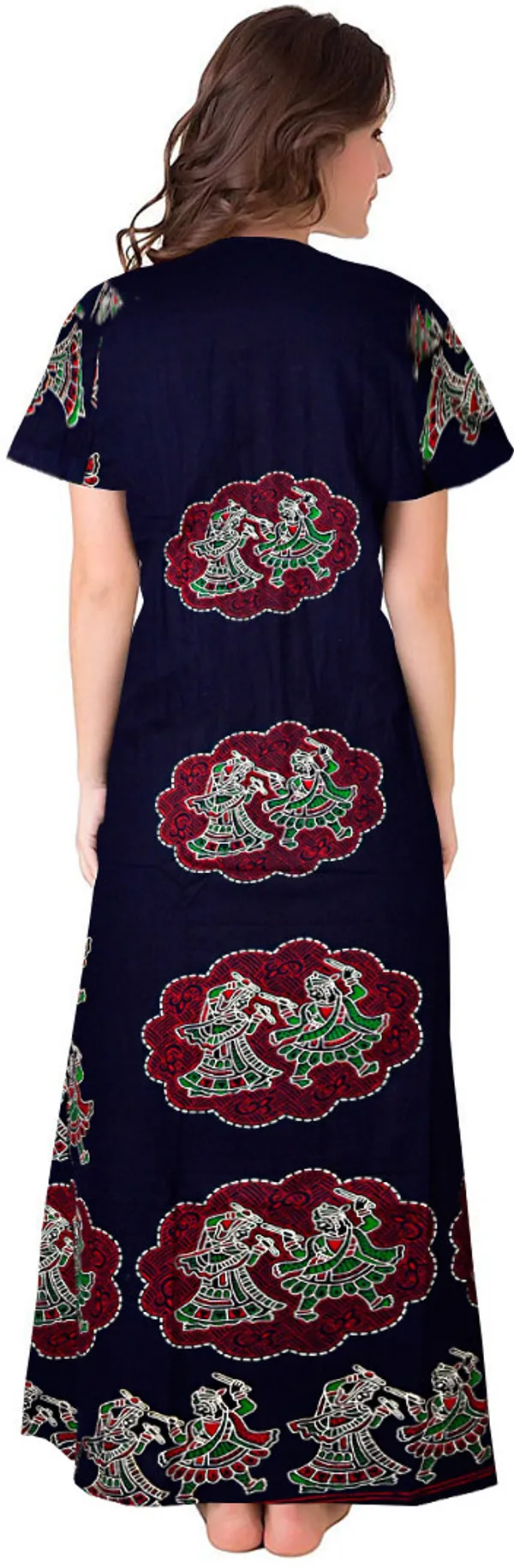 Pack_of_2_Pure_Cotton_Printed_Nighty_For_Women_|_Red_&_Blue