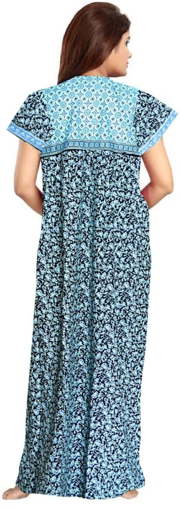 Pack_of_2_Pure_Cotton_Printed_Nighty_For_Women_|_Black_&_Blue