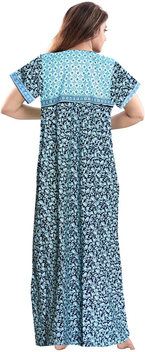 Pack_of_2_Pure_Cotton_Printed_Nighty_For_Women_|_Blue_&_Black