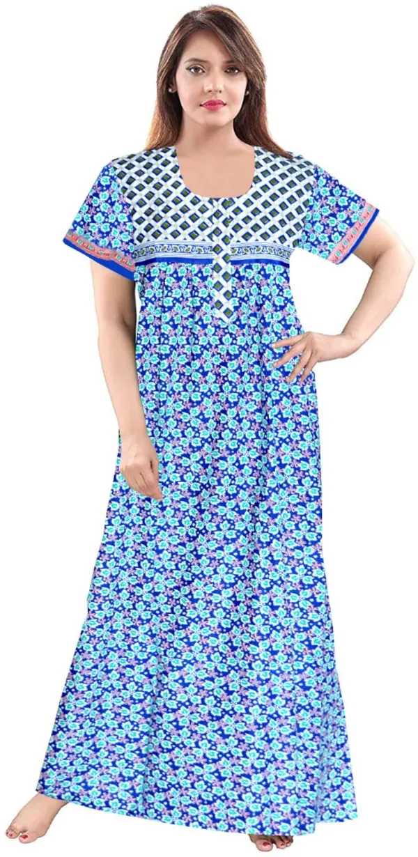 Pack_of_2_Pure_Cotton_Printed_Nighty_For_Women_|_Blue_&_Pink