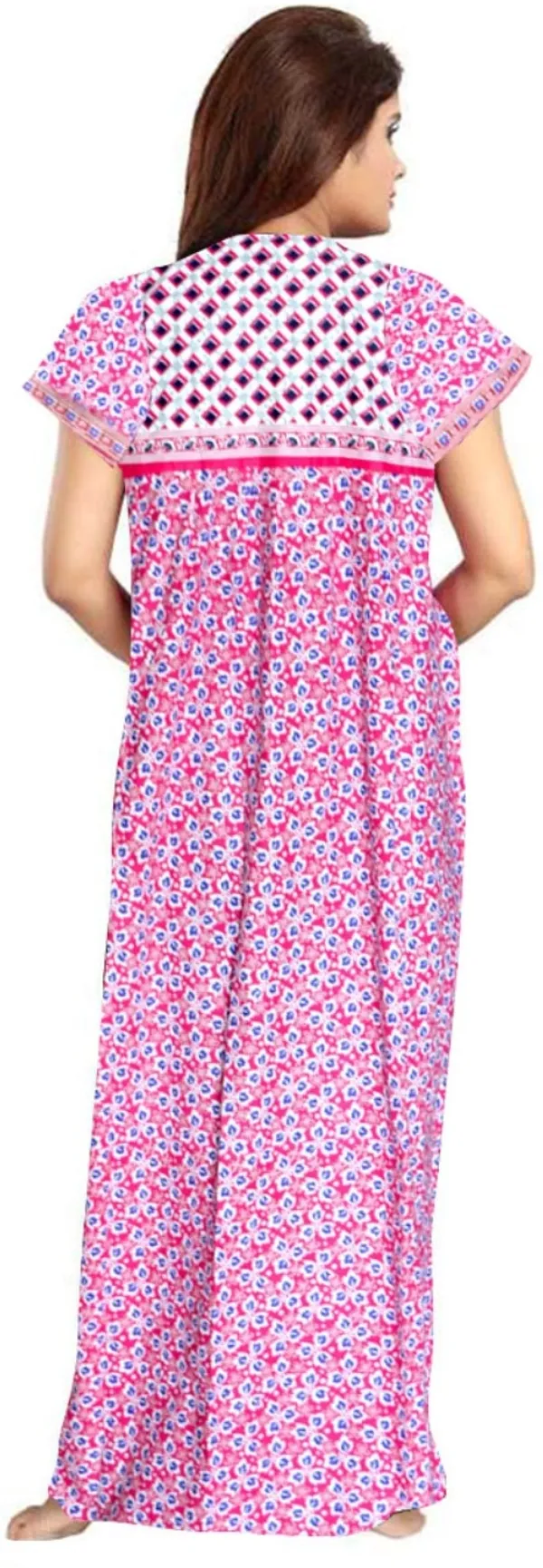 Pack_of_2_Pure_Cotton_Printed_Nighty_For_Women_|_White_&_Blue