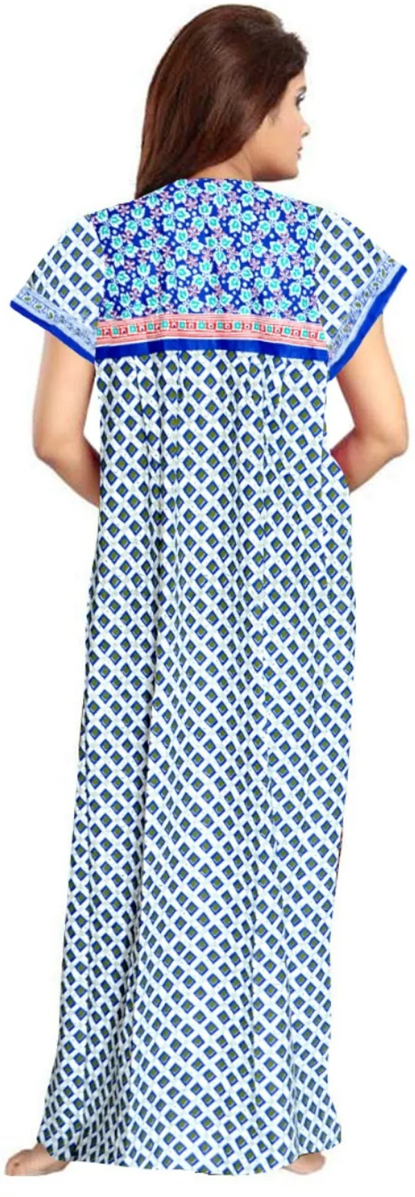 Pack_of_2_Pure_Cotton_Printed_Nighty_For_Women_|_White_&_Blue