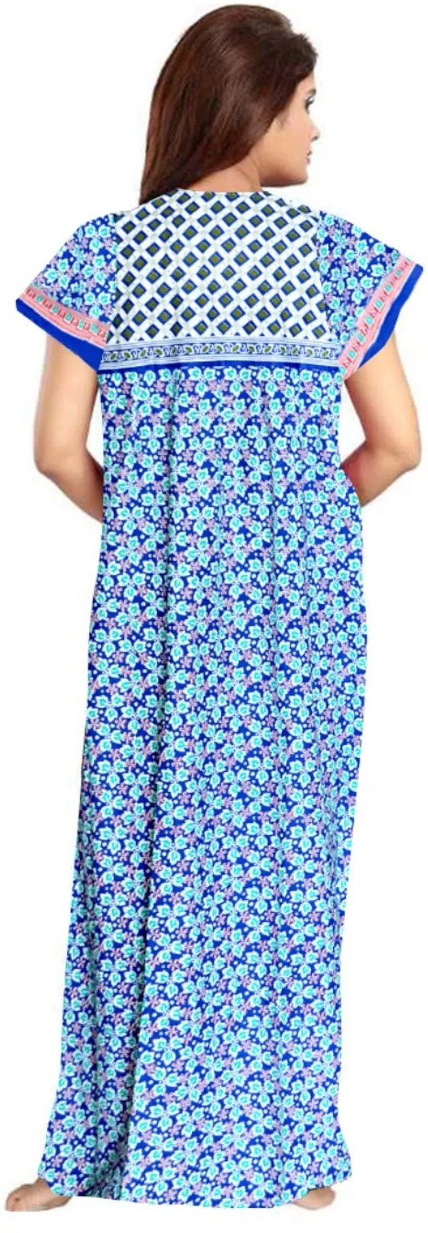 Pack_of_2_Pure_Cotton_Printed_Nighty_For_Women_|_Pink_&_Blue