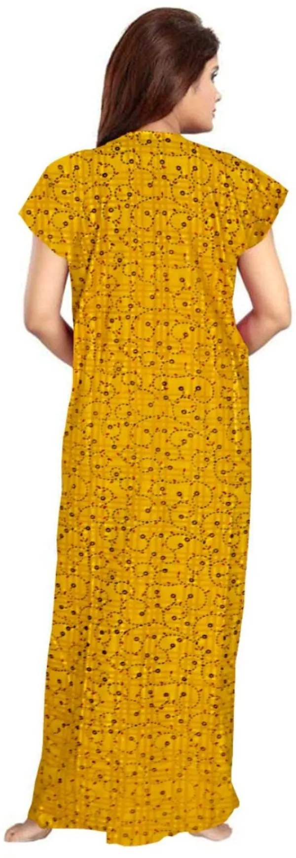Pack_of_2_Pure_Cotton_Printed_Nighty_For_Women_|_Yellow_&_Brown