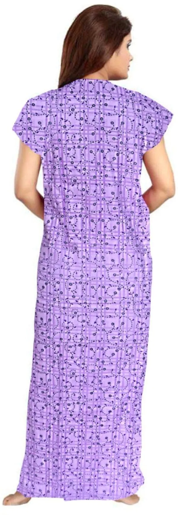 Pack_of_2_Pure_Cotton_Printed_Nighty_For_Women_|_Blue_&_Purple