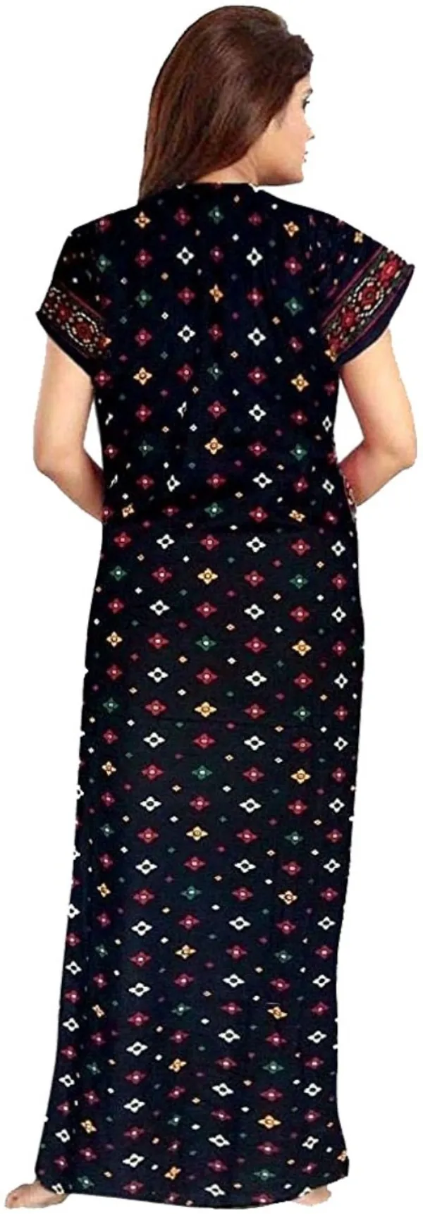 Pack_of_2_Pure_Cotton_Printed_Nighty_For_Women_|_Red_&_Blue