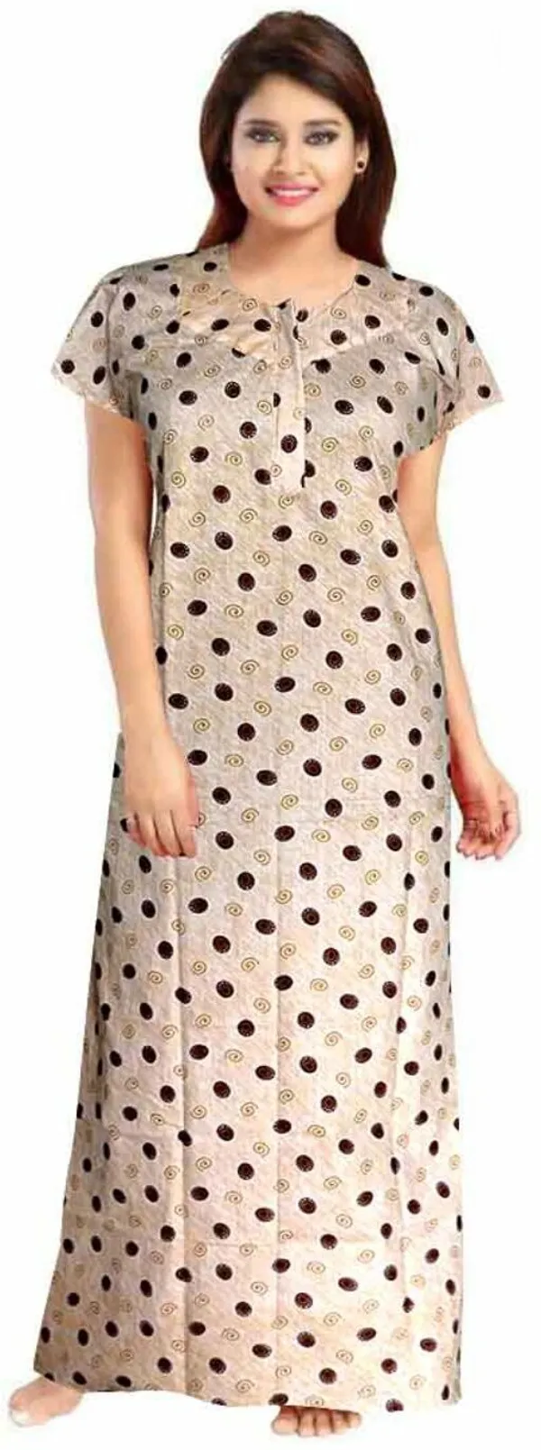 Pack_of_2_Pure_Cotton_Printed_Nighty_For_Women_|_Beige_&_Brown