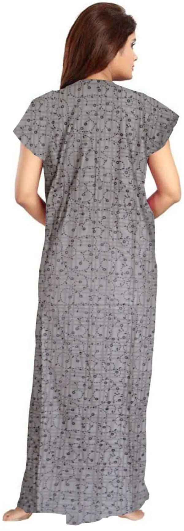 Pack_of_2_Pure_Cotton_Printed_Nighty_For_Women_|_Grey_&_Brown
