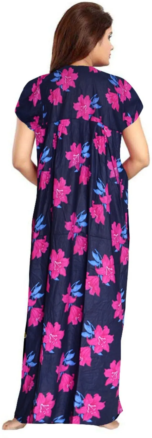 Pack_of_2_Pure_Cotton_Printed_Nighty_For_Women_|_Beige_&_Pink