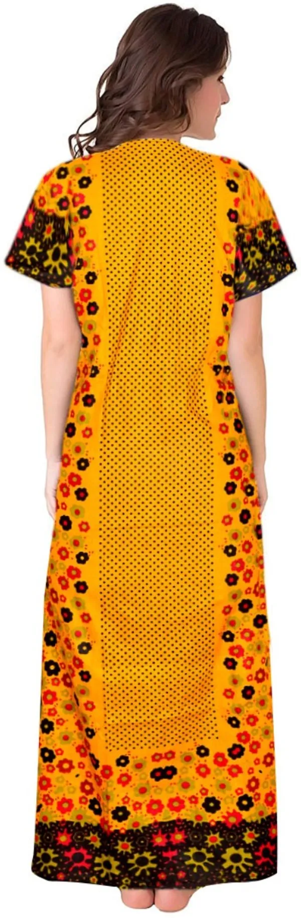 Pack_of_2_Pure_Cotton_Floral_Nighty_For_Women_|_Yellow_&_Pink