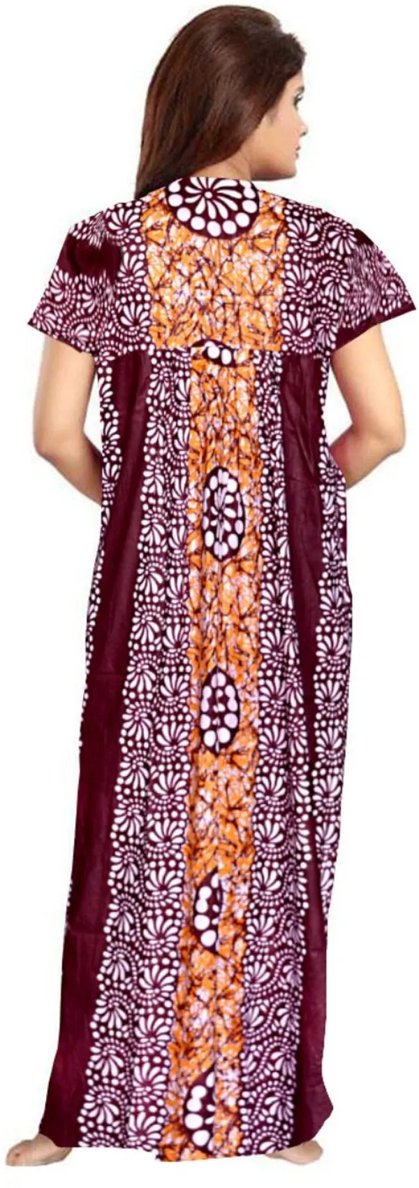 Pack_of_2_Pure_Cotton_Nighty_For_Women_|_Grey_&_Maroon
