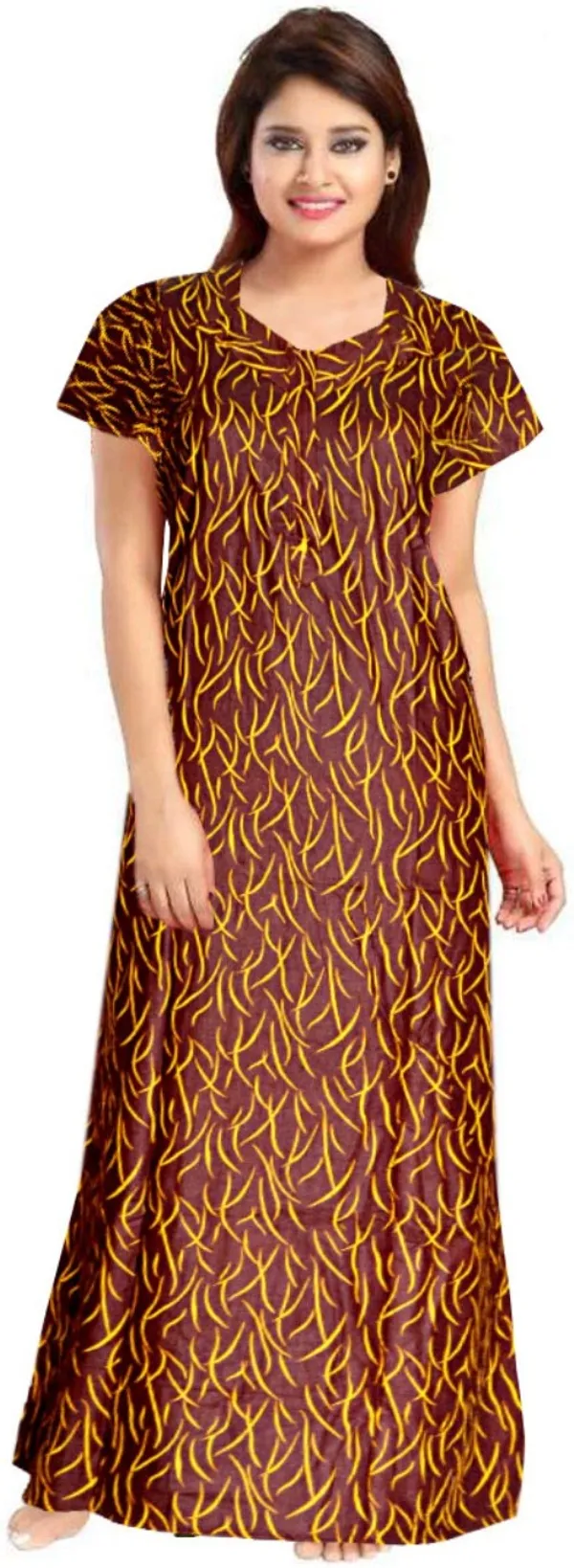 Pack_of_2_Pure_Cotton_Printed_Nighty_For_Women_|_Orange_&_Yellow