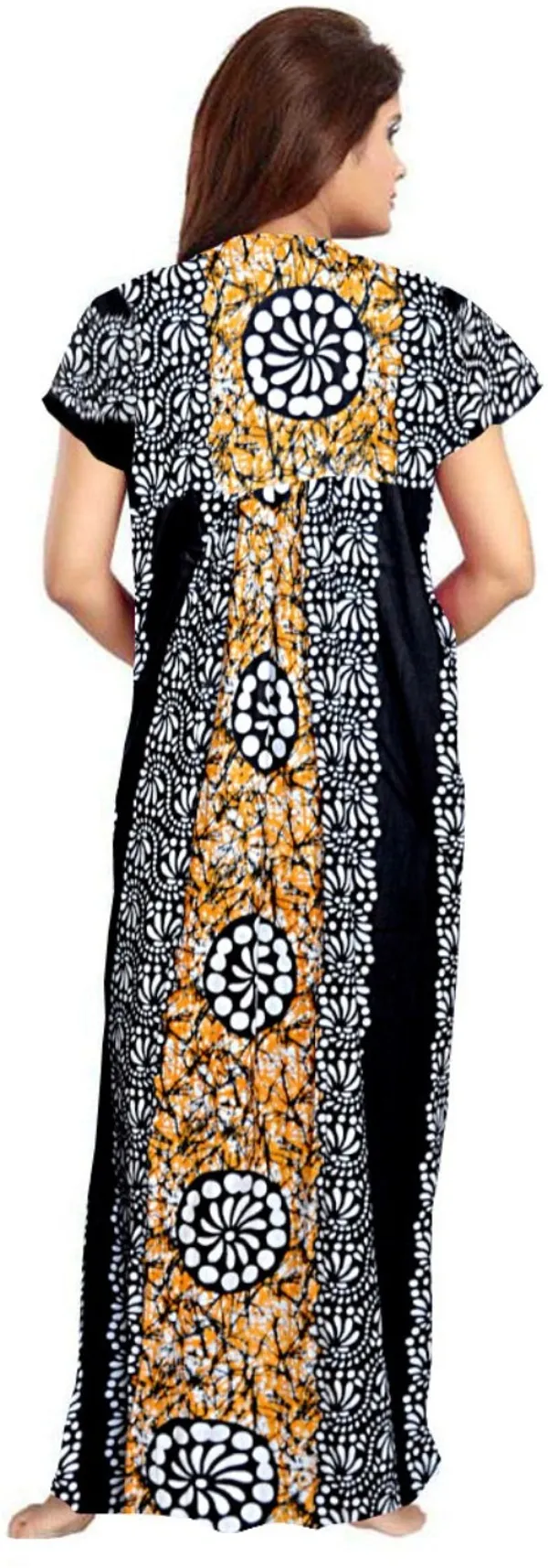 Pack_of_2_Pure_Cotton_Printed_Nighty_For_Women_|_Pink_&_Black