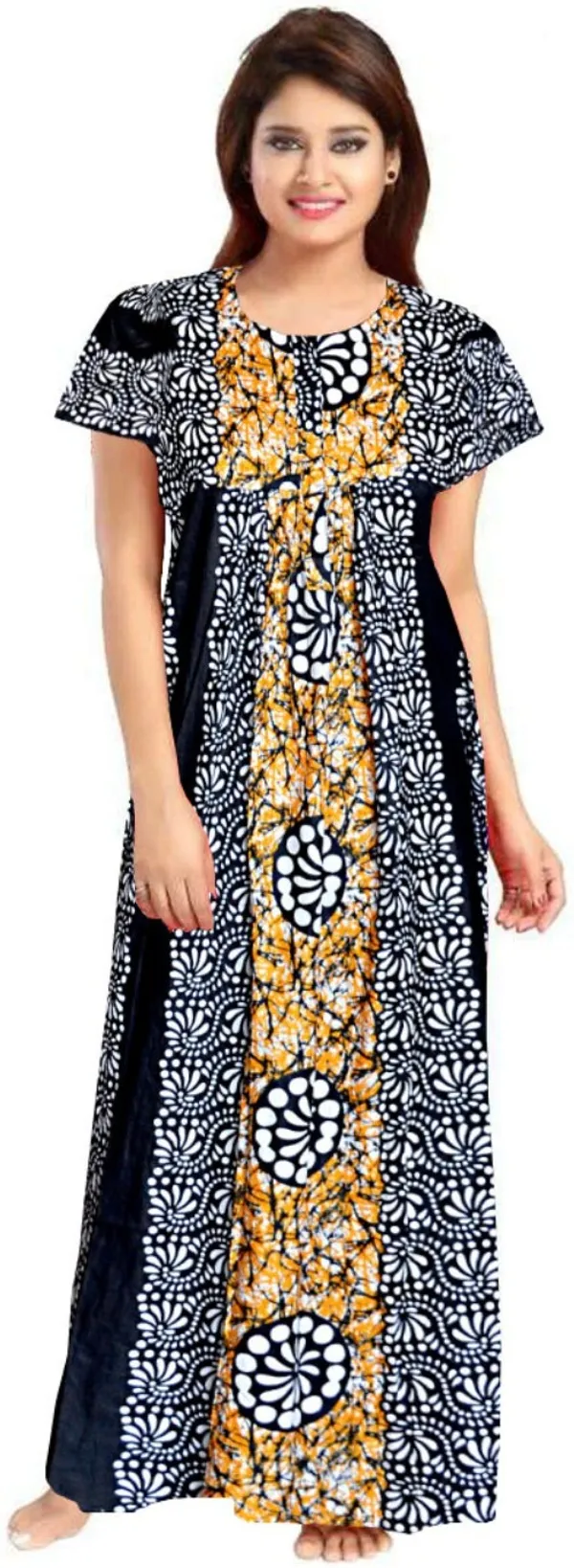 Pack_of_2_Pure_Cotton_Printed_Nighty_For_Women_|_Pink_&_Black
