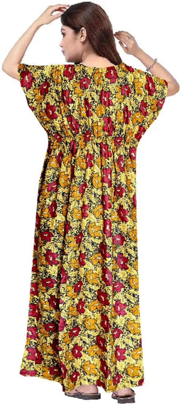 Pack_of_2_Pure_Cotton_Printed_Nighty_For_Women_|_Brown_&_Maroon