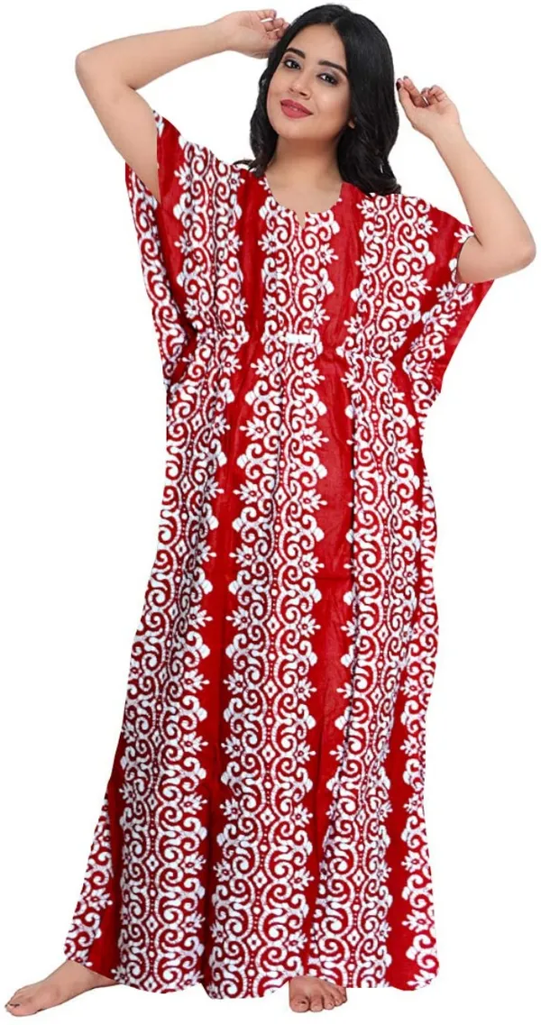 Pack_of_2_Pure_Cotton_Printed_Nighty_For_Women_|_Pink_&_Maroon