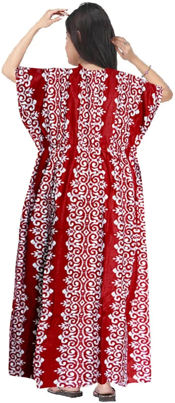 Pack_of_2_Pure_Cotton_Printed_Nighty_For_Women_|_Pink_&_Maroon
